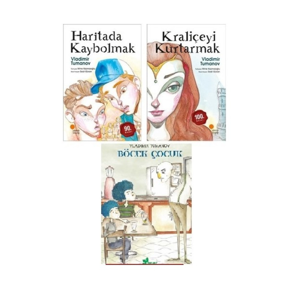 Haritada Kaybolmak - Kraliçeyi Kurtarmak - Böcek Çocuk - 3 Kitap Set - Vladimir Tumanov Çocuk Roman Fiyatı