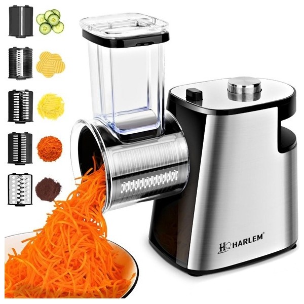 Harlem 1500W 6 Başlıklı Çok Fonksiyonlu Sebze ve Meyve Doğrayıcı + Patates Dilimleyici Rondo - Gri Doğrayıcılar / Rondolar Fiyatı