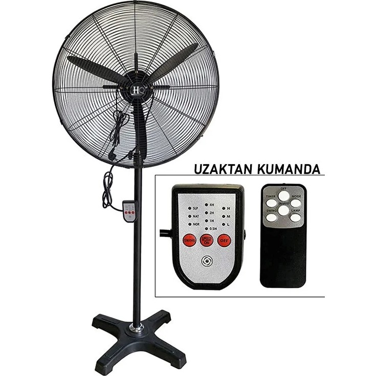 Harlem 30 İnç Sanayi Tipi Ayaklı Vantilatör 240 W Güçlü Motor ile Yüksek Performans - Siyah Diğer Fiyatı
