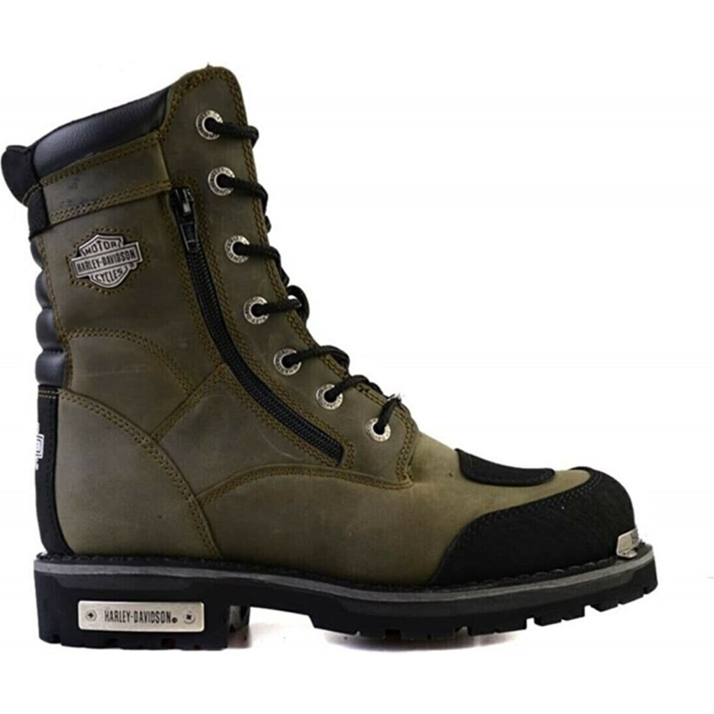 Harley Davidson Erkek Yeşil Riddick Deri Postal Bot 025M100552 Diğer Fiyatı