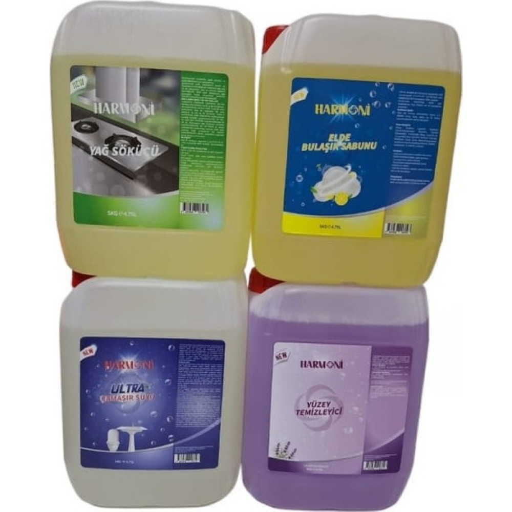 Harmoni Bulaşık Elde Yıkama+Yağçöz+Ultra Çamaşırsuyu+Yüzey Temizleyici Lavanta 5 lt x4 - 5LTx4 Parlatıcı ve Temizleyiciler Fiyatı