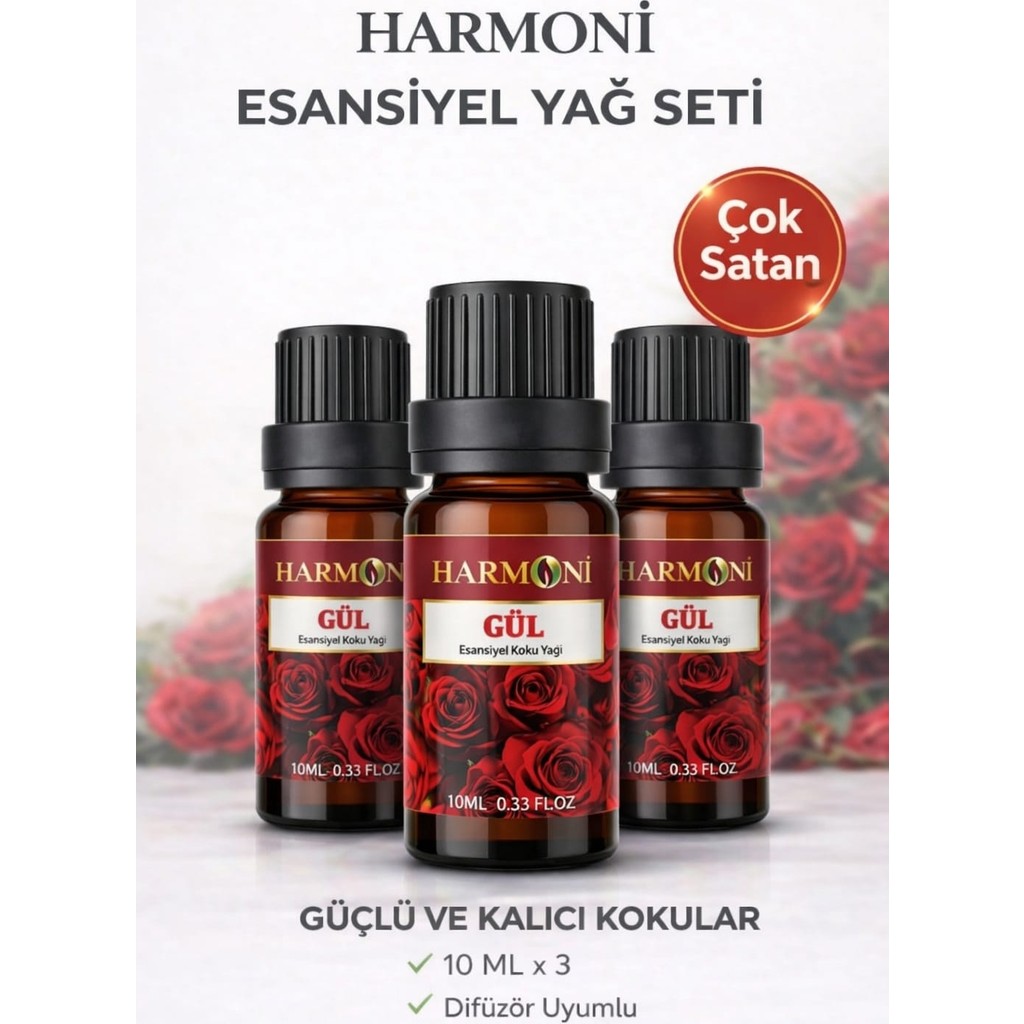 Harmoni GÜL Esansiyel Uçucu Koku 10ML Difüzör Esansı- Buhurdanlık Yağı ve Oda Kokusu ESANSİYEL YAĞLAR Evcil Hayvan Ürünleri Fiyatı