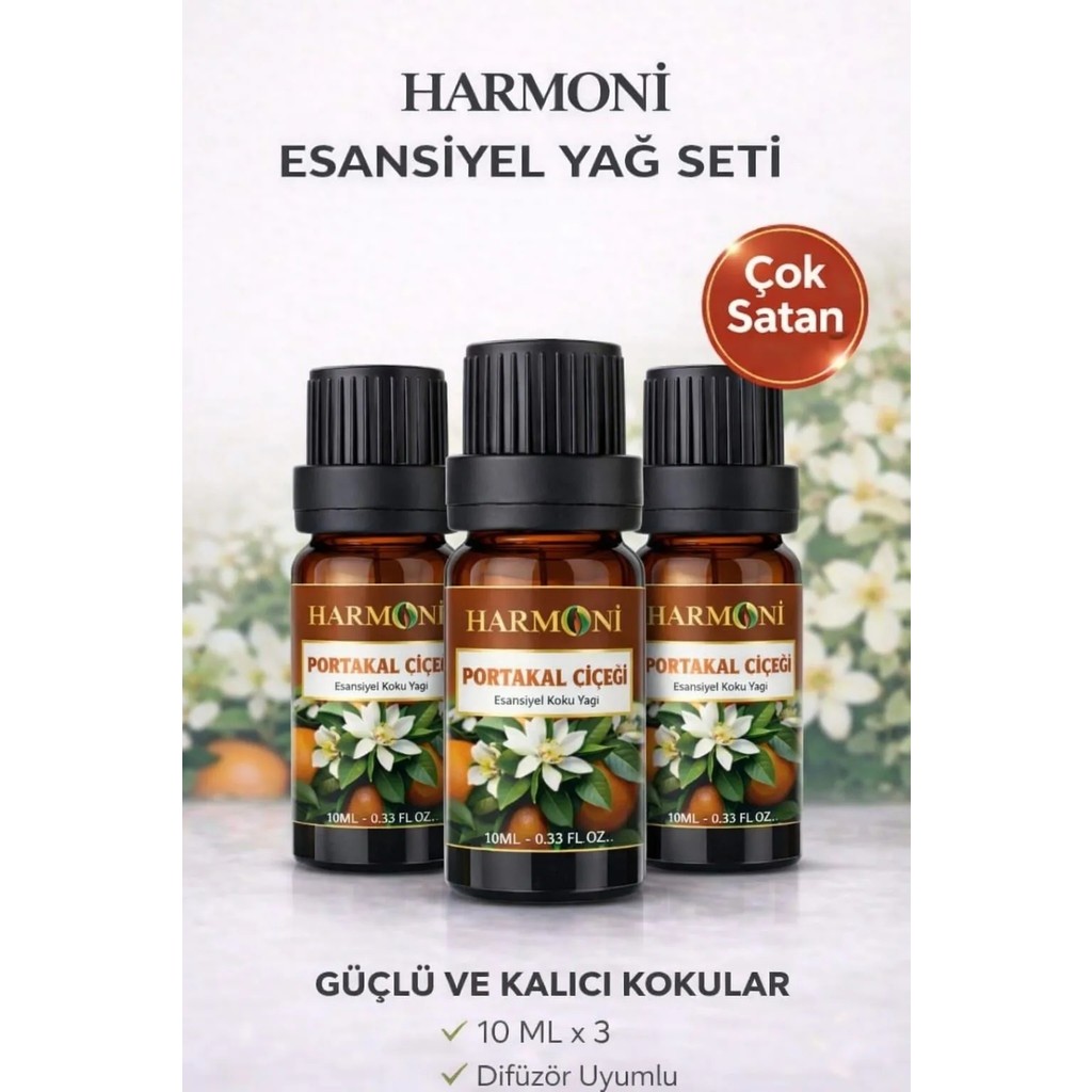 Harmoni Portakal Çiçeği Esansiyel Uçucu Koku 3x10ML Difüzör Esansı Buhurdanlık Yağı ve Oda Kokusu - PORTAKAL ÇİÇEĞİ Evcil Hayvan Ürünleri Fiyatı