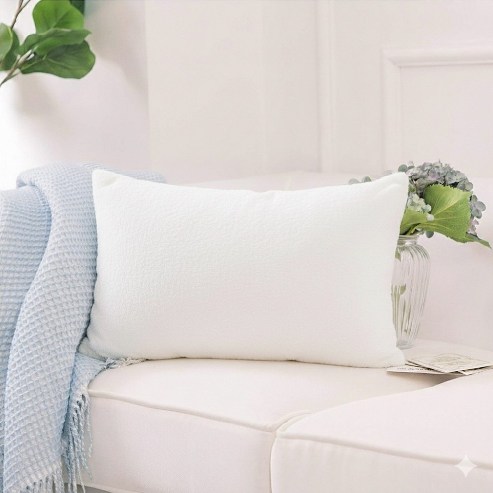 Harmoni Tekstil Puffy Yastık 40x30 Salon Dekor Aksesuar - Beyaz - 40 x 30 cm Yastık Kılıfı Fiyatı