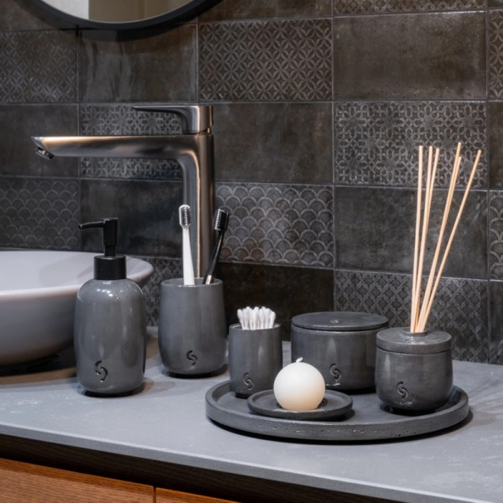 Harmonıa Beton Banyo Seti - Antrasit Banyo Aksesuarları Fiyatı