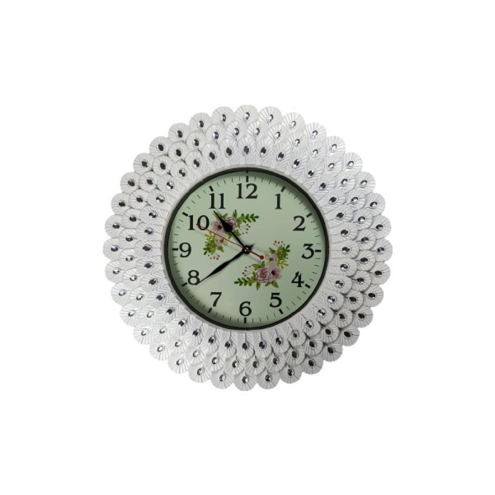 Harputlu Plastik Dekoratif Taşlı Yuvarlak Duvar Saati - 58 x 58 cm - Dümen Dekoratif Saat Fiyatı