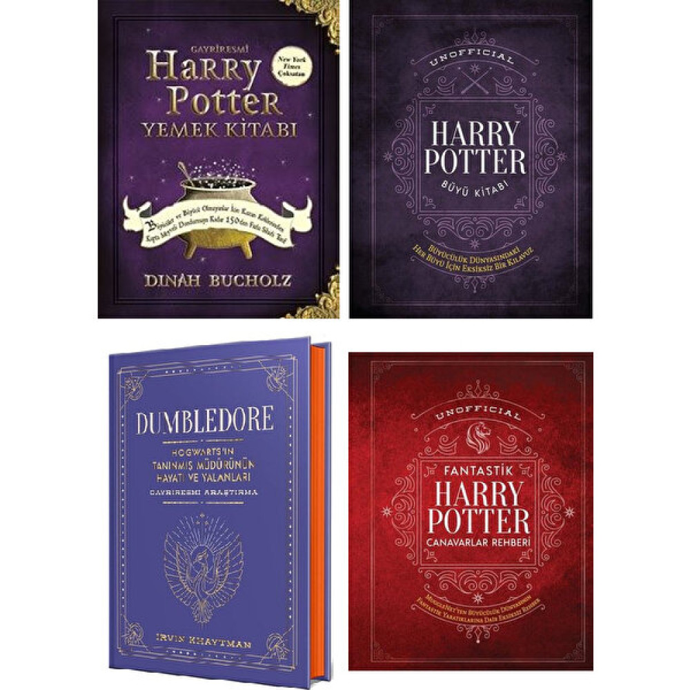 Harry Potter Ciltli Özel Basım Set / Yemek Kitabı + Büyü Kitabı + Dumbledore + Canavarlar Rehberi Bilim Kurgu & Fantastik Fiyatı