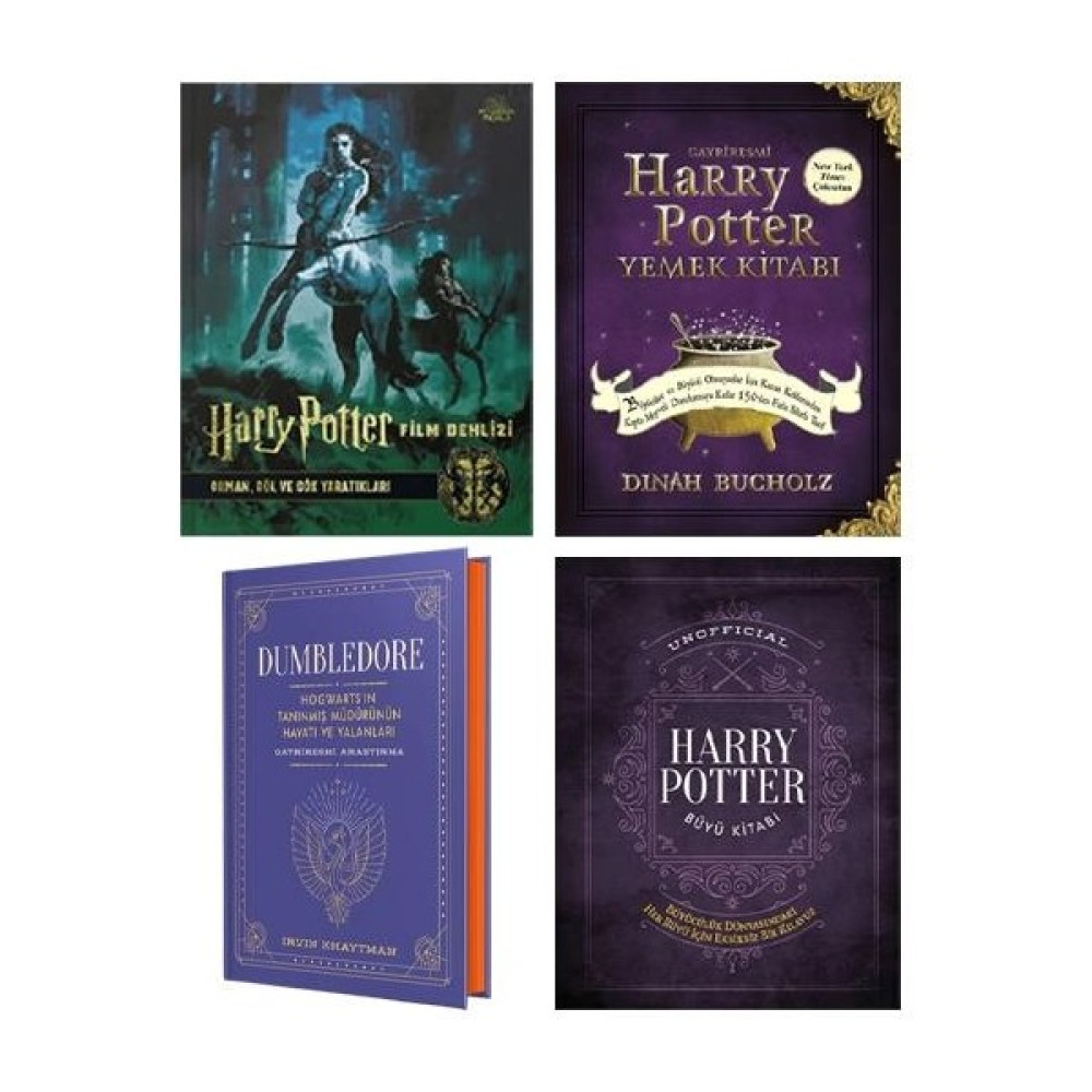 Harry Potter Kitap Seti Film Dehlizi 1 Ciltli - Yemek Kitabı - Büyü Kitabı - Dumbledoor Hayatı Ajanda Fiyatı