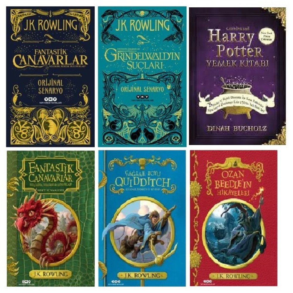 Harry Potter Seti 6 Kitap / Fantastik Canavarlar Orijinal Senaryo - Çağlar Boyu Quidditch - Ozan Beedle - Harry Potter Yemek Kitabı Bilim Kurgu & Fantastik Fiyatı