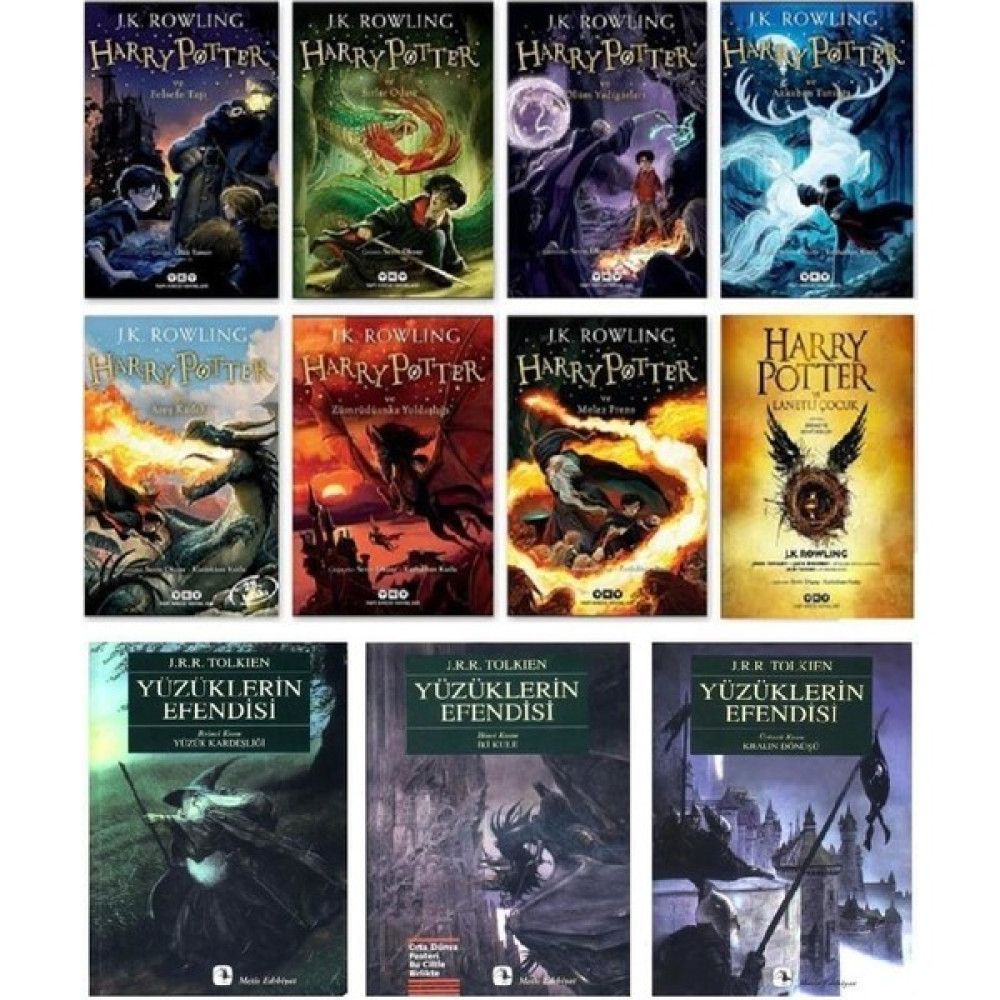Harry Potter + Yüzüklerin Efendisi Seti 11 Kitap Fantastik Macera Fiyatı