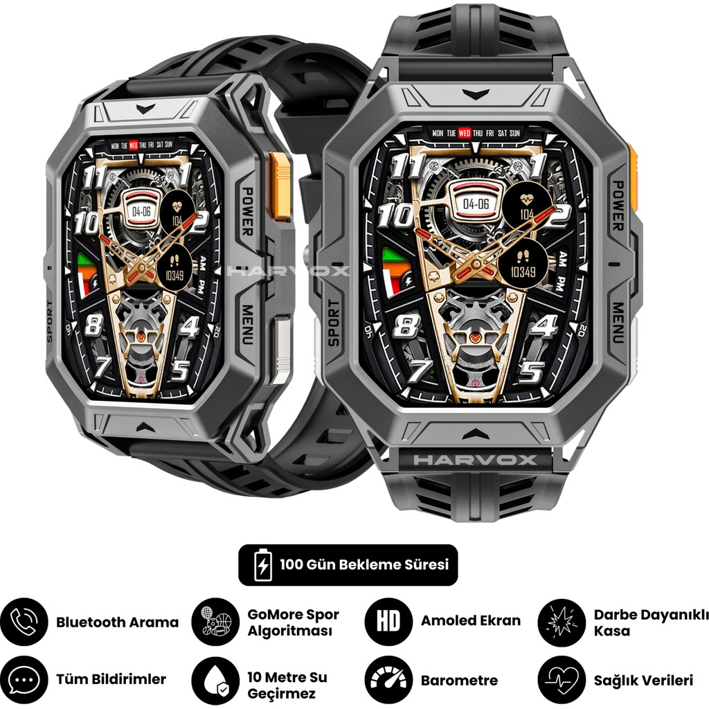 Harvox Watch X1 Pro Akıllı Saat Apple iPhone ve Android Tüm Telefonlara Uyumlu - Siyah Cep Telefonu Fiyatı
