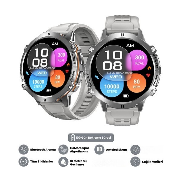 Harvox Watch X2 Pro Akıllı Saat Apple iPhone ve Android Tüm Telefonlara Uyumlu - Gümüş Cep Telefonu Fiyatı
