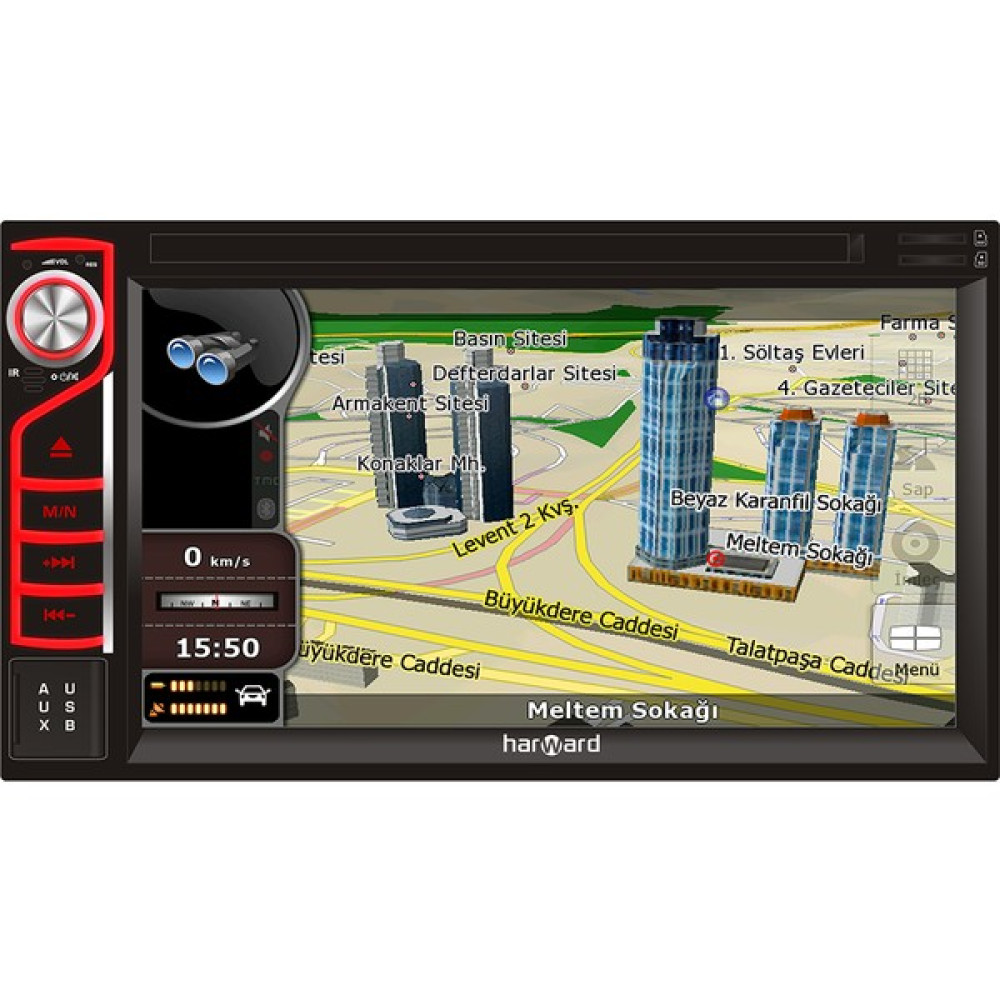 Harward Hr-Nd624 Double Oto Teyp-Bluettoth-Sd Cart- Cd - Navigasyon- Am Ve Fm Radıo-4X50 Watt Oto Teypleri Fiyatı