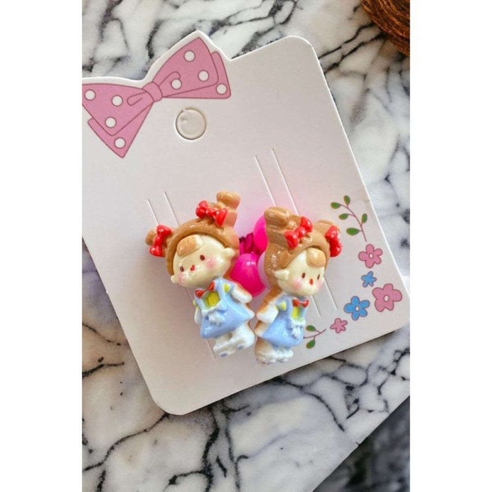 Has Kids Koyu Pembe Renk 2'li Çocuk Detaylı Lastik Toka - Koyu Gülkurusu Toka, Taç & Saç Bandı Fiyatı