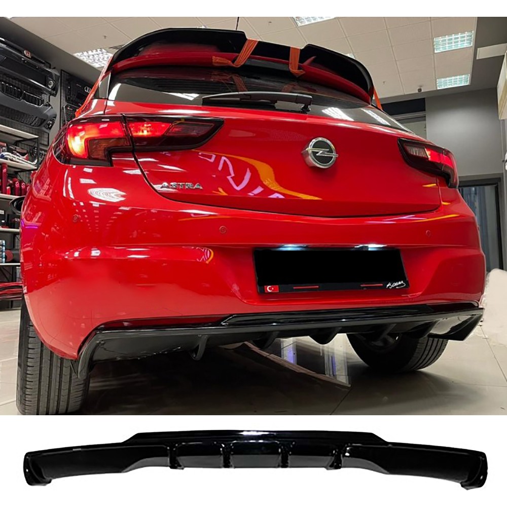 Hasakman Opel Astra K Rieger Difüzör Parlak Siyah Plastik Çıkışsız 2015-2021 Arka-Difizör-Bodykit-Ek-Karlık Giyim & İç Giyim Fiyatı