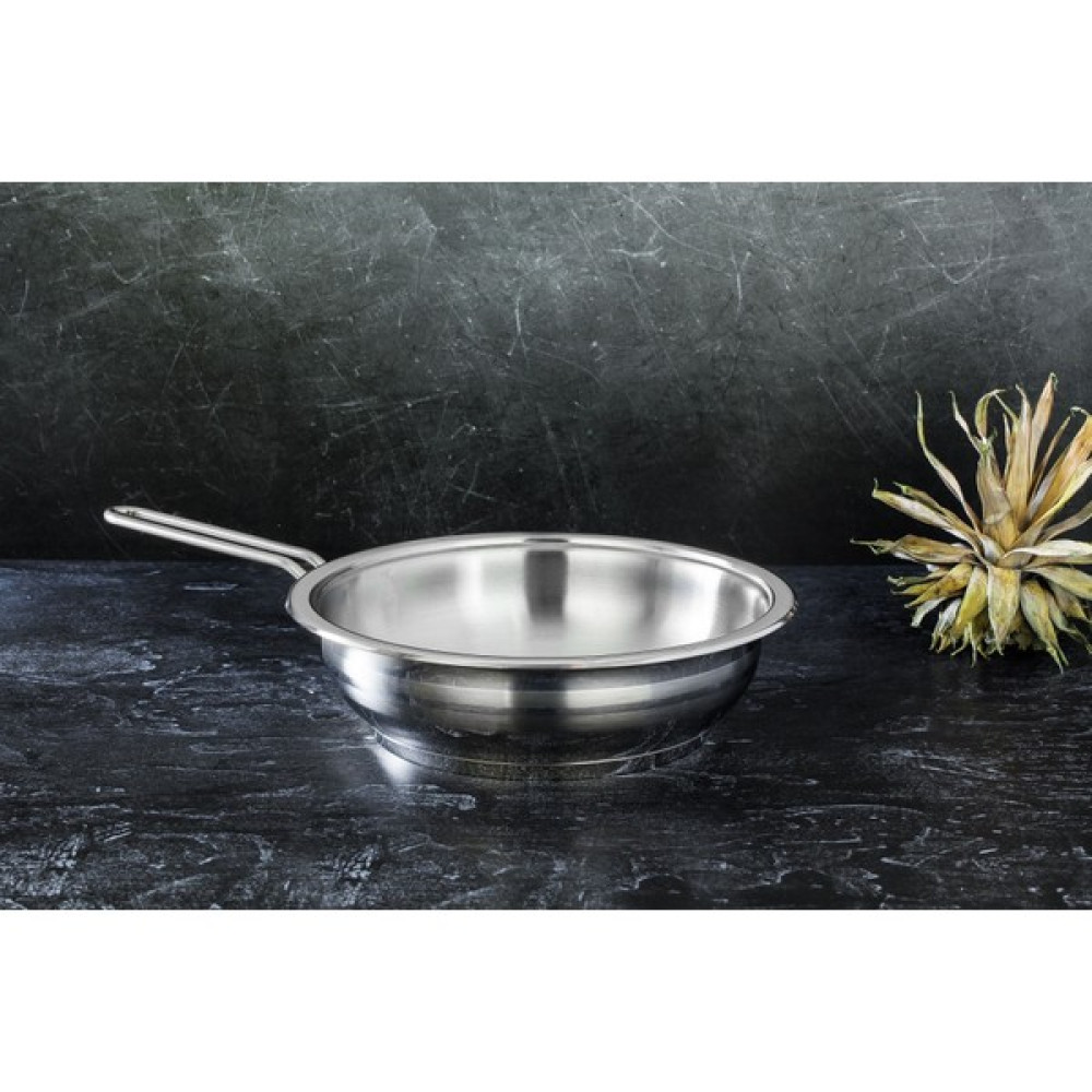 Hascevher Gastro Çelik Tava 20X6 cm - Kapaksız - 20 x 6 cm - Gümüş Tavalar Fiyatı