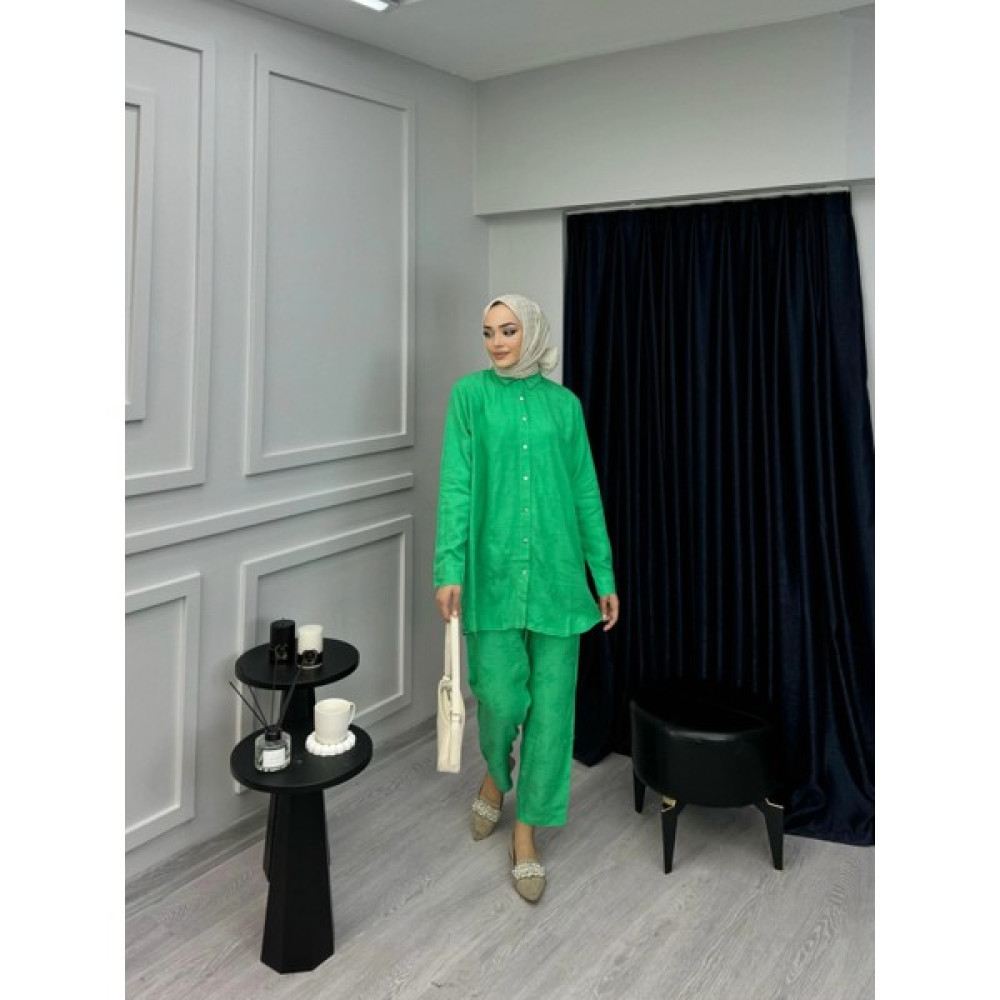Hasenna PTKM010 Desenli Kumaş Pantolonlu Takım Kadın Pantolon Fiyatı