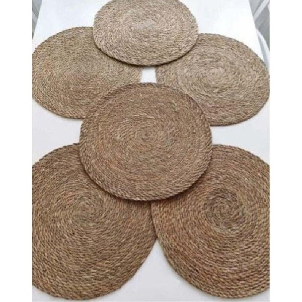Hasır Supla Amerikan Servis Hasır Servis 6 Adet - 35 x 35 cm - Krem Amerikan Servis Fiyatı