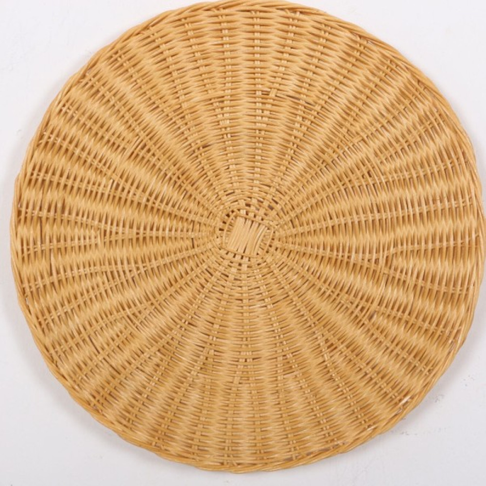 Hasır Supla, Bal Rengi Rattan Amerikan Servis, Sofra Sunum, Yılbaşı Amerikan Servis 35cm (1 Adet) - 35 x 35 cm - Açık Bej Amerikan Servis Fiyatı