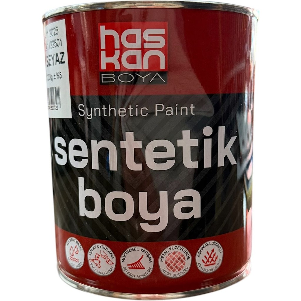Haskan Sentetik Yağlı Boya Beyaz 3.10KG İç Cephe Duvar Boyası Fiyatı