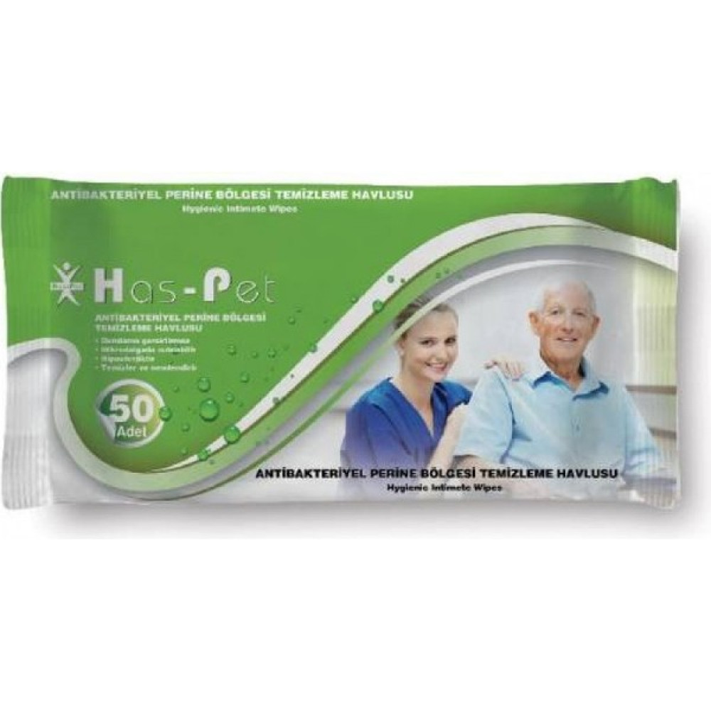Haspet Has-Pet Antibakteriyel Perine Bölgesi Temizleme Havlusu 17X22 cm 50'li Paket Hasta Bezleri ve Temizliği Fiyatı