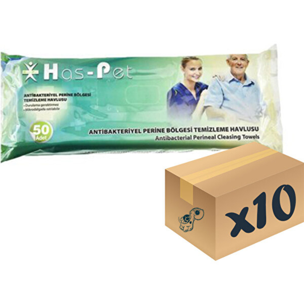 Haspet Has-Pet Antibakteriyel Perine Bölgesi Temizleme Havlusu 30×32 cm 50’li 10 Paket Hasta Bezleri ve Temizliği Fiyatı