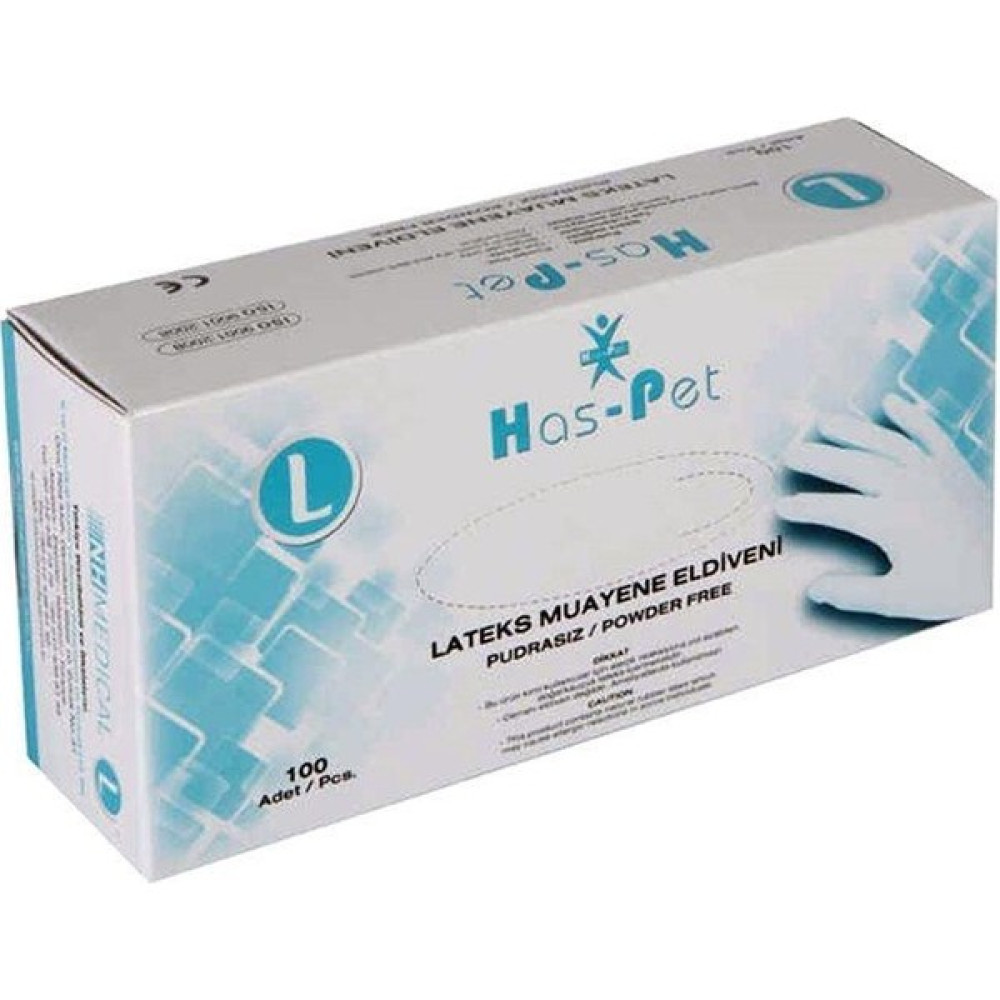 HasPet Lateks Pudrasız Muayene Eldiveni 100 lü Paket Small 20 Paket (1 Koli) Temizlik Malzemeleri Fiyatı