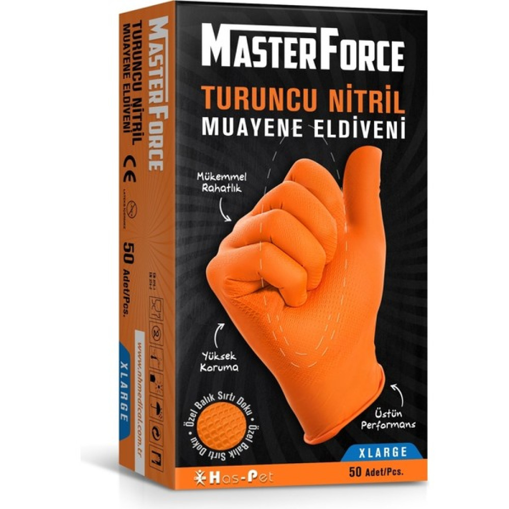 Haspet Turuncu Masterforce Nitril Eldiven - Xl Temizlik Malzemeleri Fiyatı