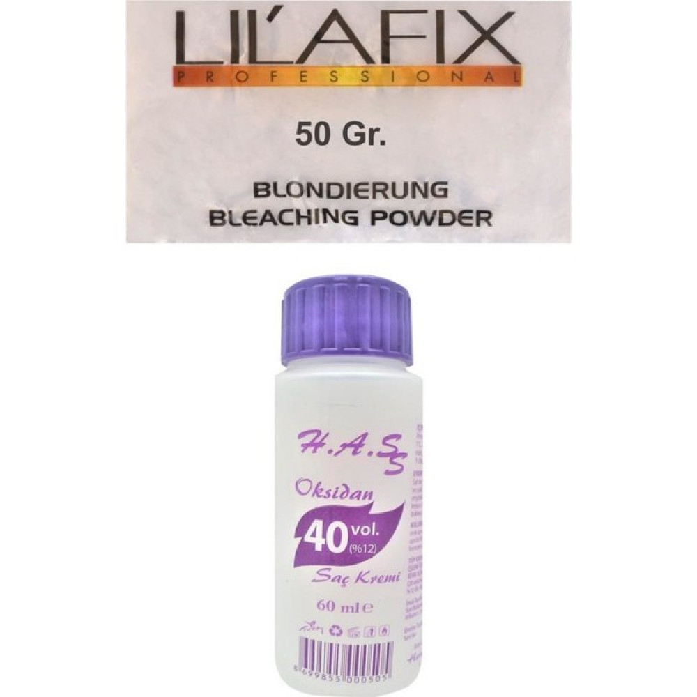 H.A.SS Oksidan 40 Volüm 60 Ml. + Lilafix Toz Saç Açıcı Oryal 50 Gr. Saç Boyası Fiyatı