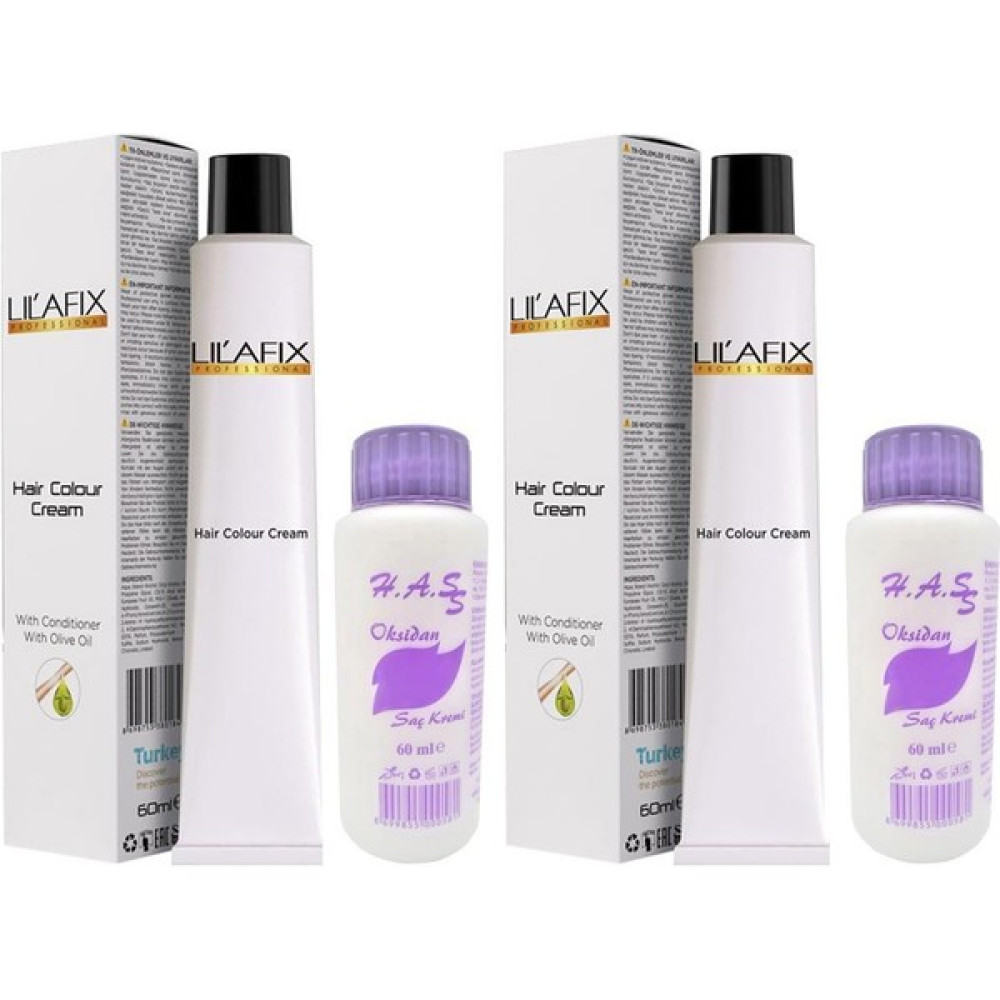 H.A.SS Oksidan 60 Ml.+Lilafix Saç Boyası Patlıcan Moru-3/22 60 Ml. (2'şer Adet) - 3/22-Patlıcan Moru Saç Boyası Fiyatı