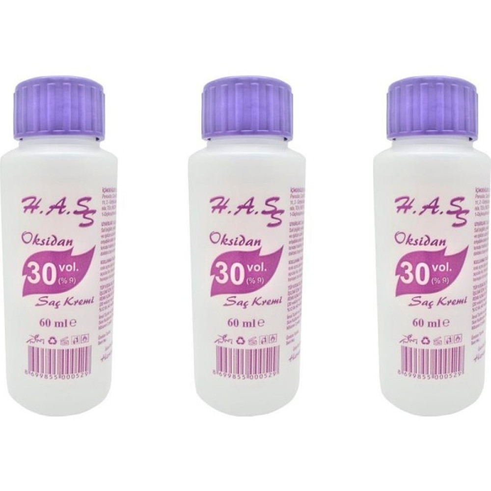H.A.SS Oksidan Peroksit 30 Volüm (%9) 60 Ml. X 3 Saç Boyası Fiyatı
