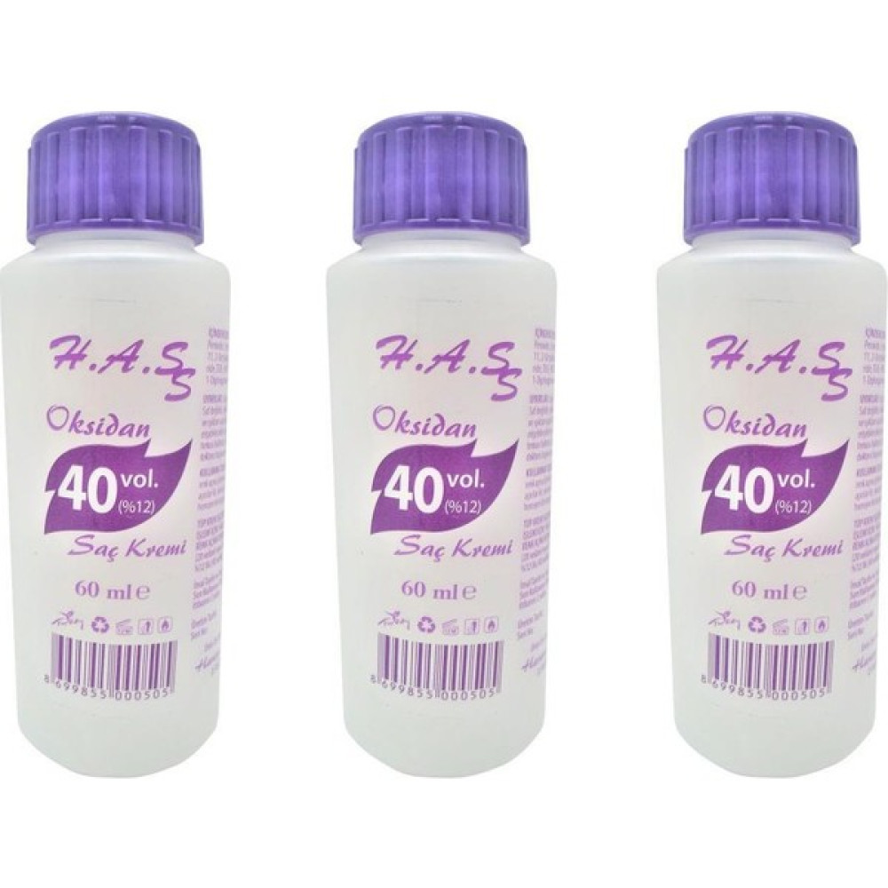H.A.SS Oksidan Peroksit 40 Volüm (%12) 60 Ml. X 3 Saç Boyası Fiyatı