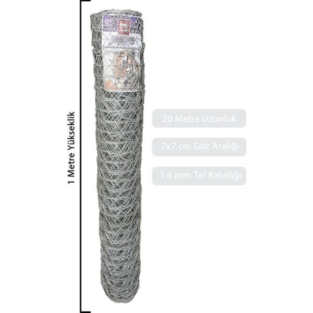 Hastel Hataş Teknik Hırdavat Bahçe Çit Teli 100 cm Yükseklik 20 Metre Uzunluk 1,6 mm Kalınlık - Gri Bahçe Çiti Fiyatı