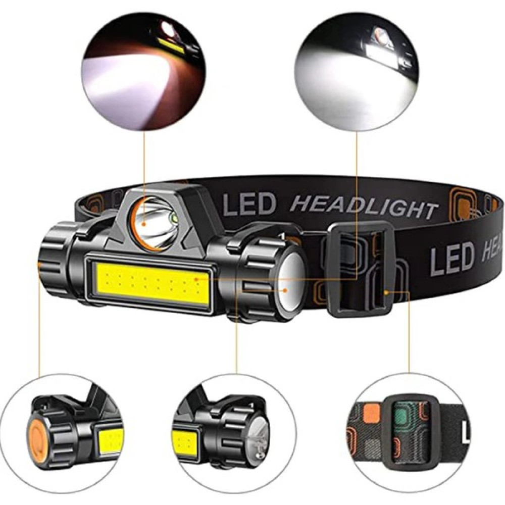 Hasuba RenkStore Cob LED Kafa Feneri Şarjlı Mıknatıslı Lion Pilli 1200 Lümen Kamp, Yürüyüş Balıkçılık Kafa Lambası Kafa Feneri Fiyatı