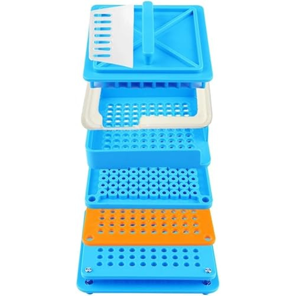 HASULL Home Filling Tray Kit，Home Coffee Pressing Plate is Easy to Carry 00#100 Holes (00#)