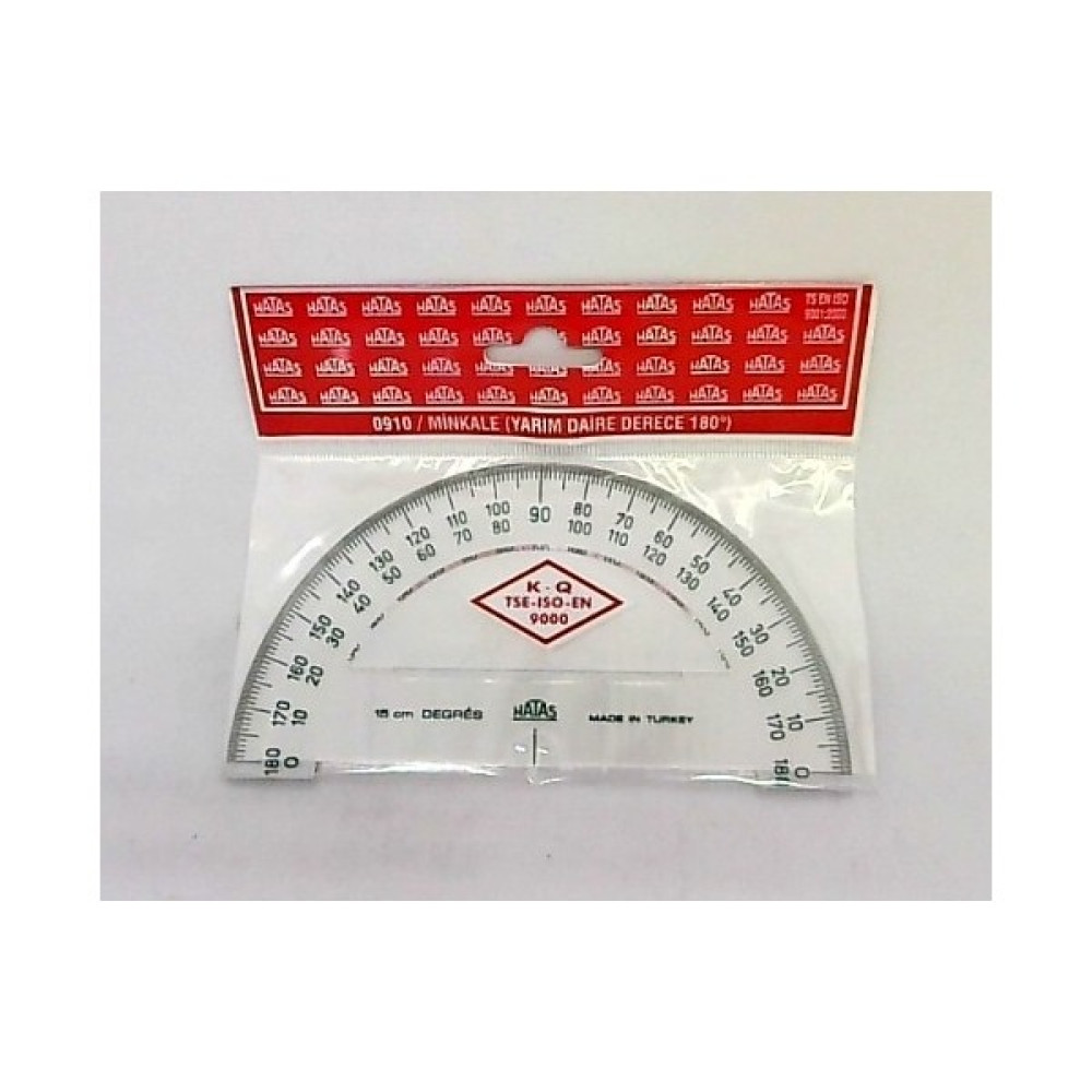 Hatas Hatas Minkale 180 Derece 15 cm 910 - Renkli Cetvel Fiyatı
