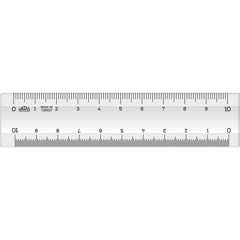 Hatas Şeffaf Renkli 10 cm Cep Desimetresi Araç Gereçler 10 cm Ölçüm Aleti Cetvel Fiyatı