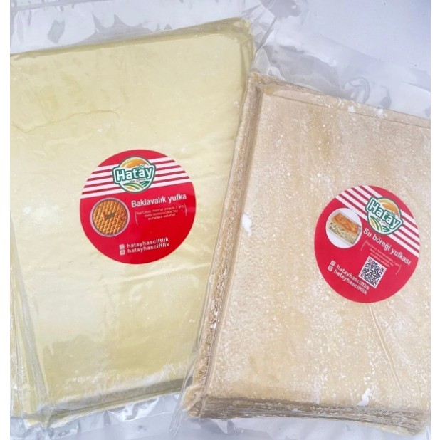Hatay Has Çiftlik Yufka Seti (1 KG Baklavalık Yufka + 1 KG Su Böreklik Yufka) Taze Gıda Ürünü Özellikli Paket - 1 Adet Diğer Fiyatı