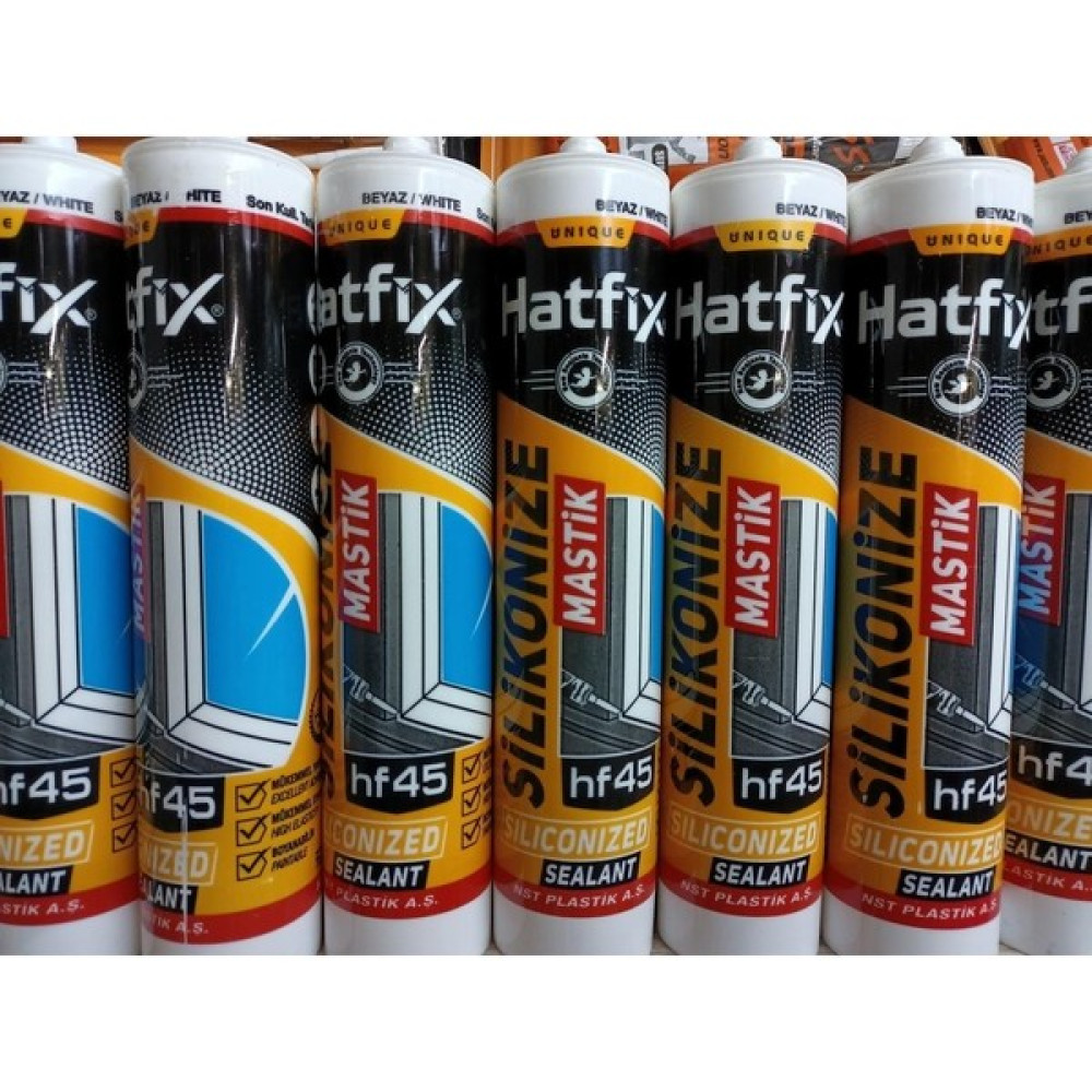 Hatfix Silikon Mastik Beyaz 450GR 10 Adet Nalburiye & Hırdavat Fiyatı