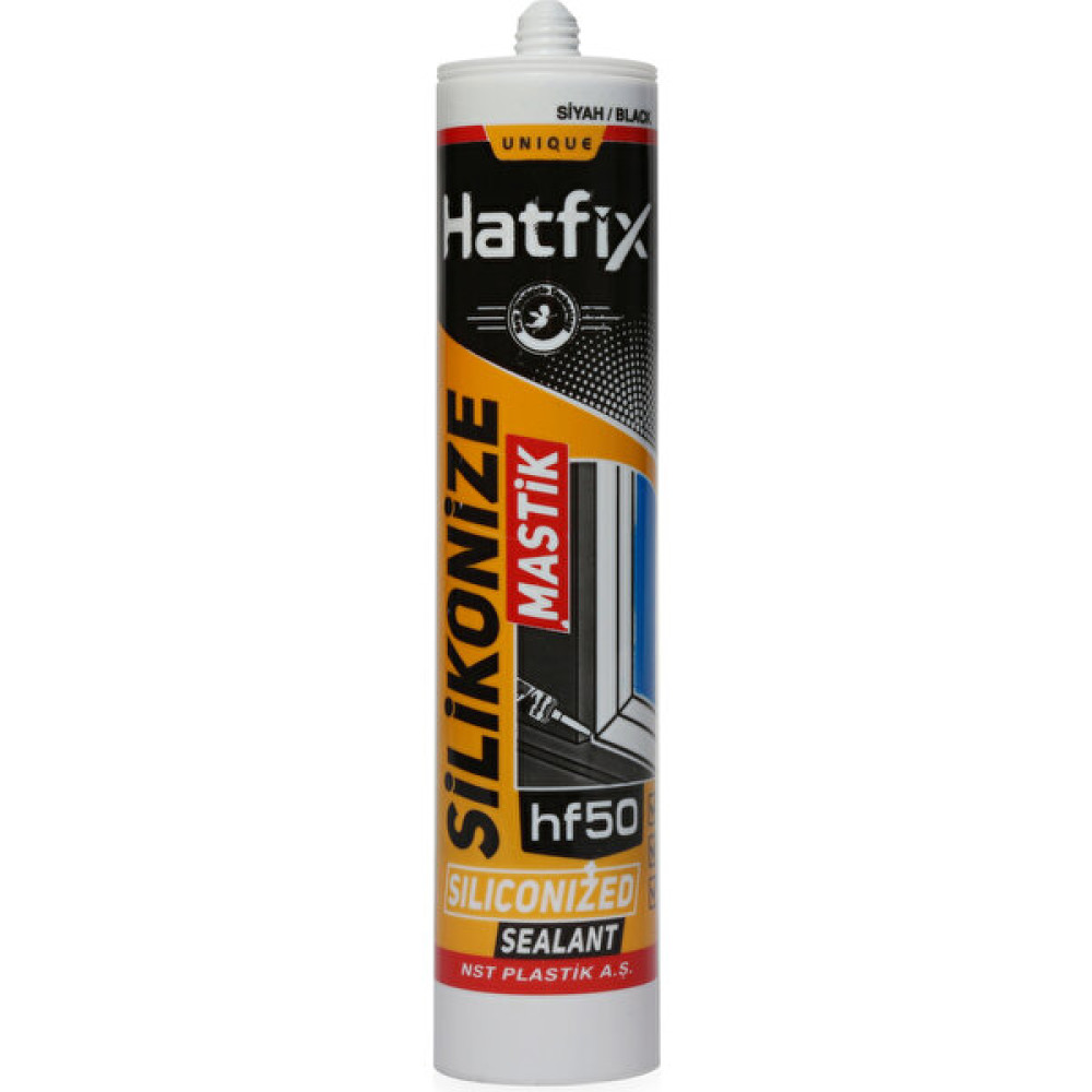 Hatfix Silikonize Mastik Siyah 500gr Nalburiye & Hırdavat Fiyatı