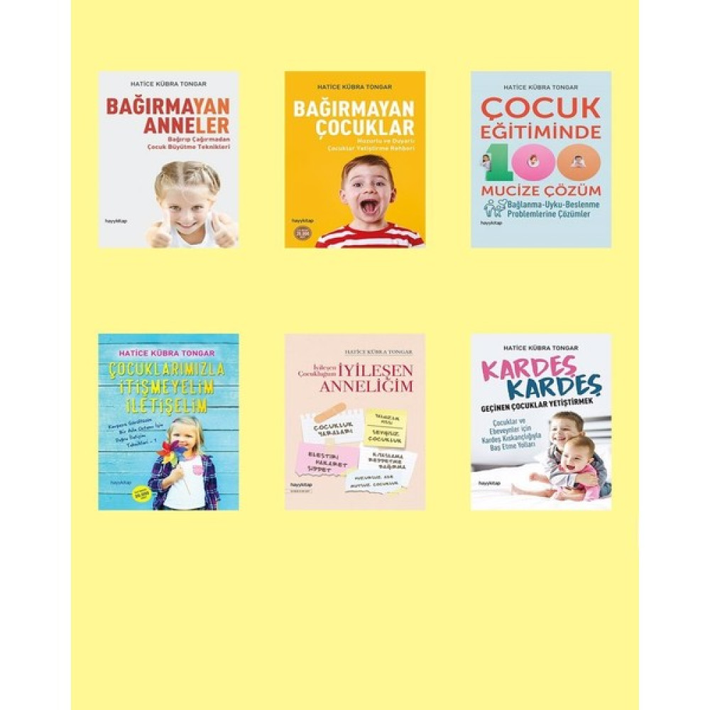 Hatice Kübra Tongar Kitap Seti - Bağırmayan ANNELER-ÇOCUKLAR-100 Mucize-Kardeş Kardeşe- Iyileşen-Itişmeyelim Çocuk Masal Fiyatı