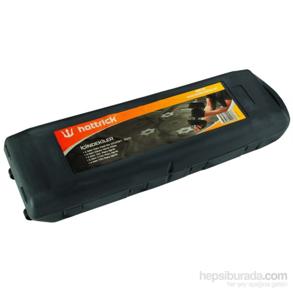 Hattrıck HDC 50 Siyah Döküm Çantalı Set 50 kg Dambıllar & El / Ayak Ağırlıkları Fiyatı