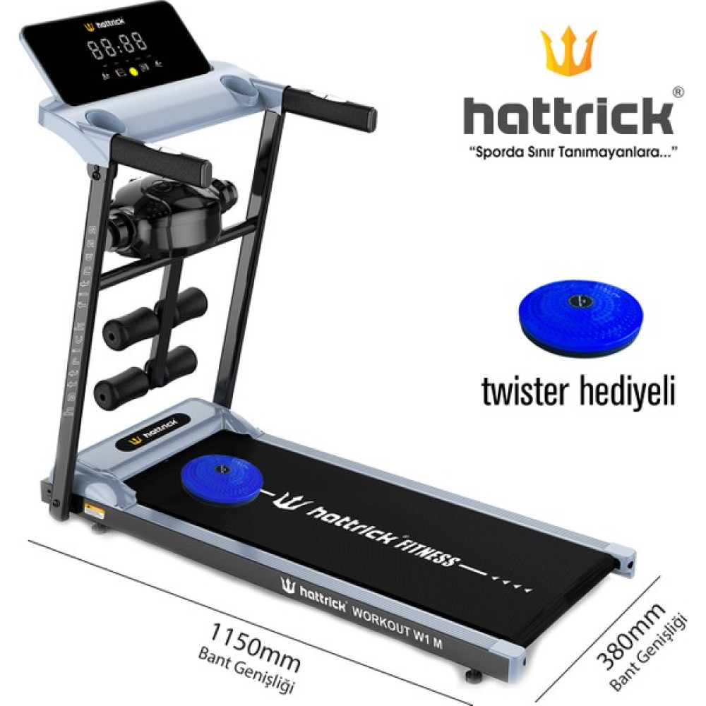Hattrick Workout W1 M 2,5 Hp Masajlı Ve Manuel Eğimli Koşu Bandı Koşu Bantları Fiyatı