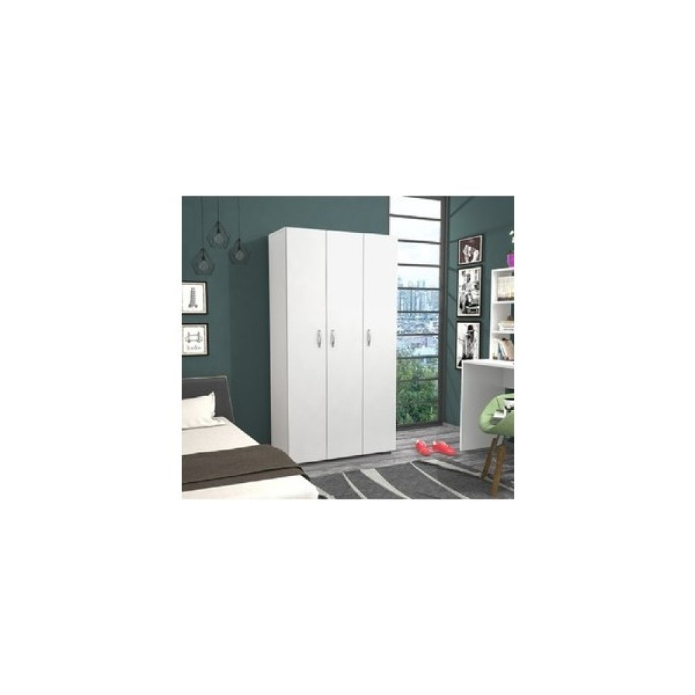 Haus Modüler 3 Kapılı Gardırop-Beyaz - Beyaz Gardrop & Dolap Fiyatı