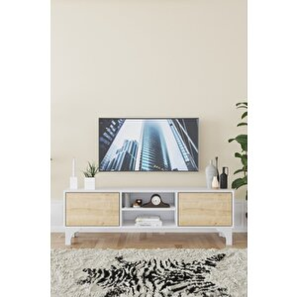 Haus Modüler Romeo Tv Sehpası Meşe Tv Ünitesi / Sehpası Fiyatı