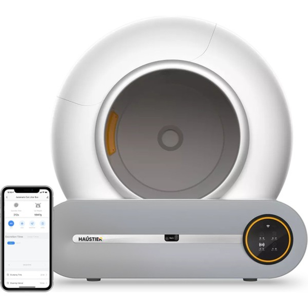 Haustier BF01 Akıllı Otomatik Kedi Tuvaleti, Tuya App-Wifi Uzaktan Kontrol, 65LT Hazne, 9lt Çöp Haznesi-Uv Kötü Koku Temizleme, Ağırlık Sensörlü Evcil Hayvan Ürünleri Fiyatı