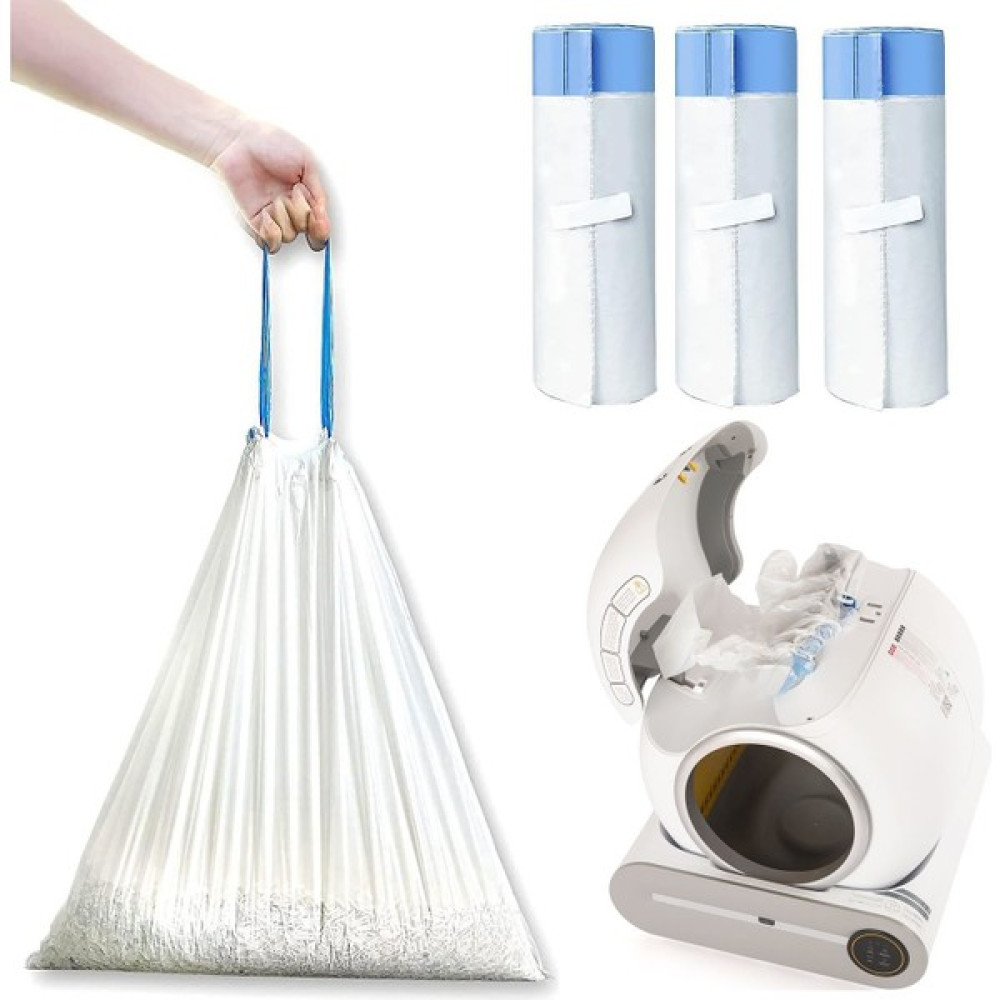 Haustier Otomatik Kedi Tuvaleti Büzgülü Çöp Poşeti 45 Adet (3X15 Adet, 50MM x 46MM) Evcil Hayvan Ürünleri Fiyatı