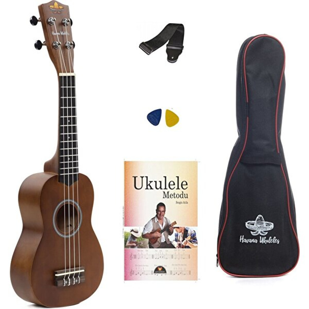 Havana HK-21 Soprano Ukulele Seti Natural (Kılıf, Metod, Pena, Askı) Telli Çalgılar Fiyatı