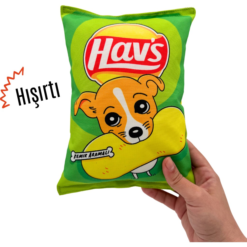 Havhav Yeşil Hav's Peluş Cips Hışırtı Sesli Köpek Oyuncağı Cips Şeklinde Ses Çıkaran Köpek Oyun Arkadaşı Evcil Hayvan Ürünleri Fiyatı