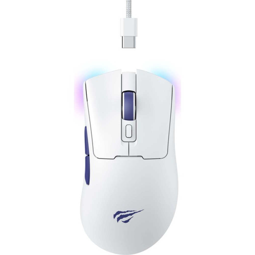 Havit Gamenote MS966WB Profesyonel Rgb Wireless Gaming Oyuncu Mouse 4 Modlu - Beyaz Klavye - Mouse Fiyatı